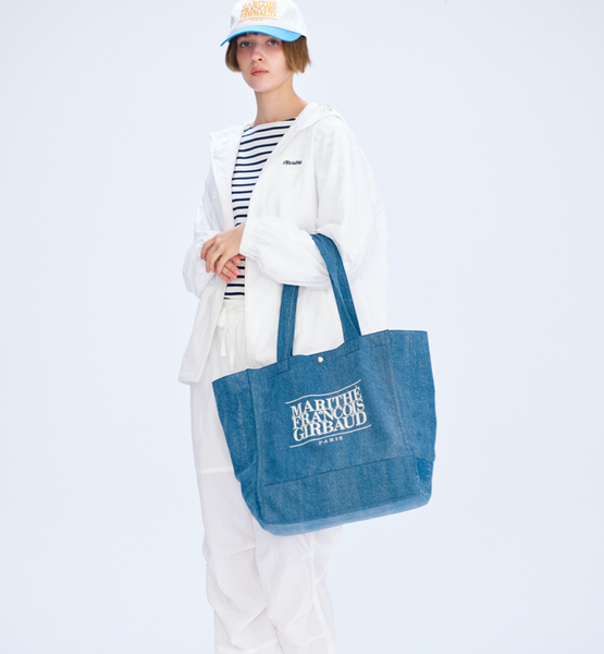 [MARITHÉ FRANÇOIS GIRBAUD] CLASSIC LOGO BIG SHOPPER BAG LIGHT BLUE