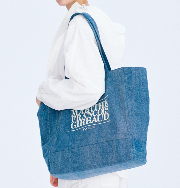 [MARITHÉ FRANÇOIS GIRBAUD] CLASSIC LOGO BIG SHOPPER BAG LIGHT BLUE