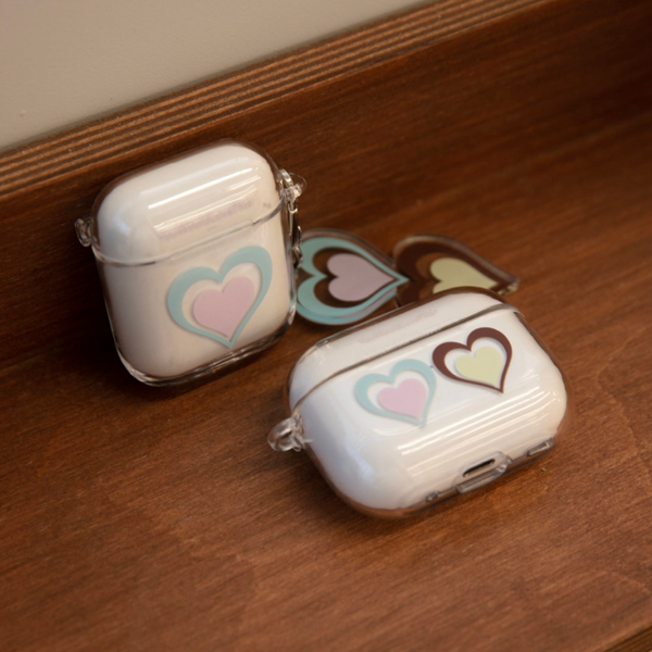 [YouWouldLoveThis] Fanfare (Double Heart) Clear Airpods Case