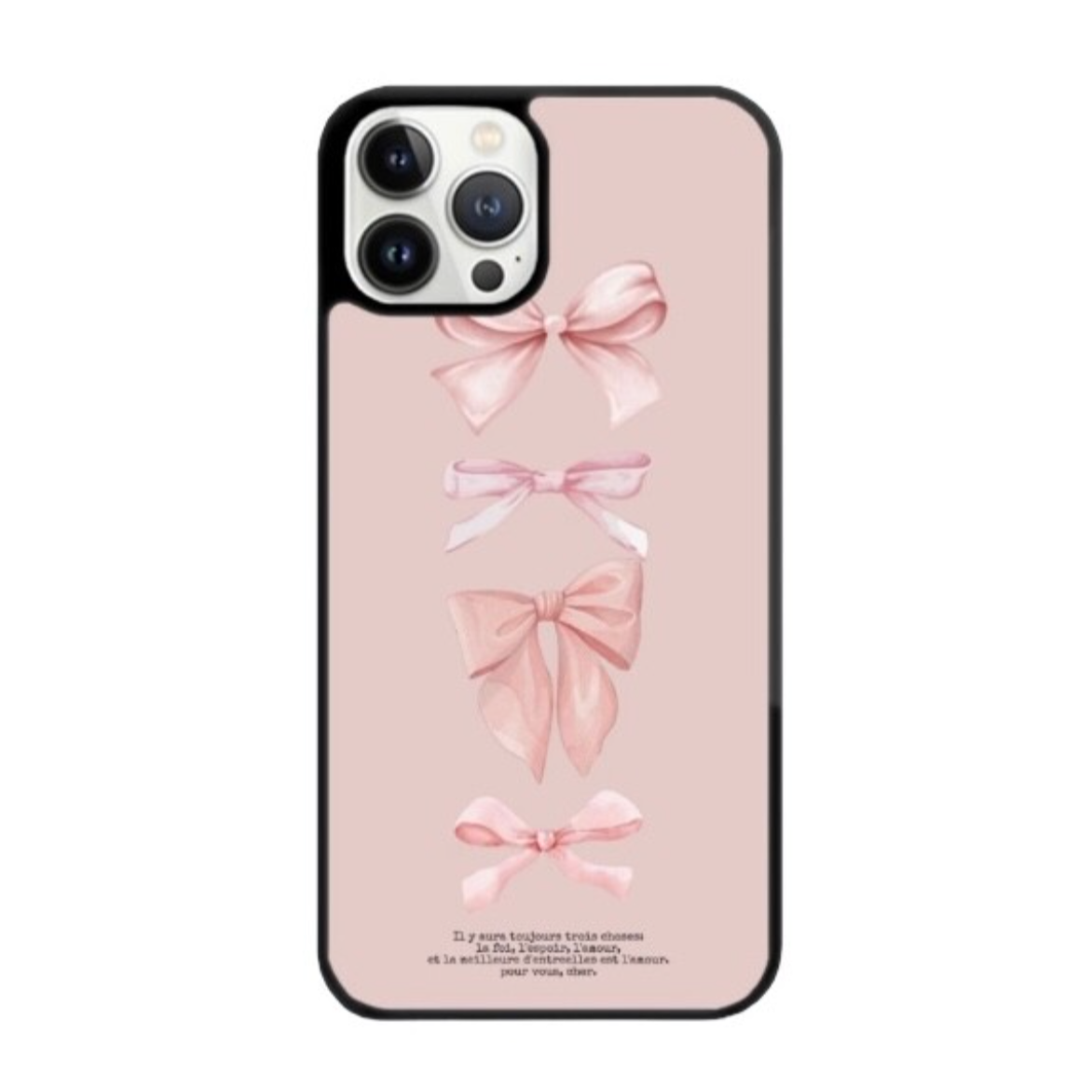 [dear my muse.] Ribbon Corset Coral Epoxy Phone Case