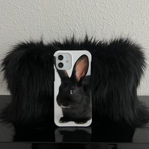 [monguroom] Black Rabbit Phone Case