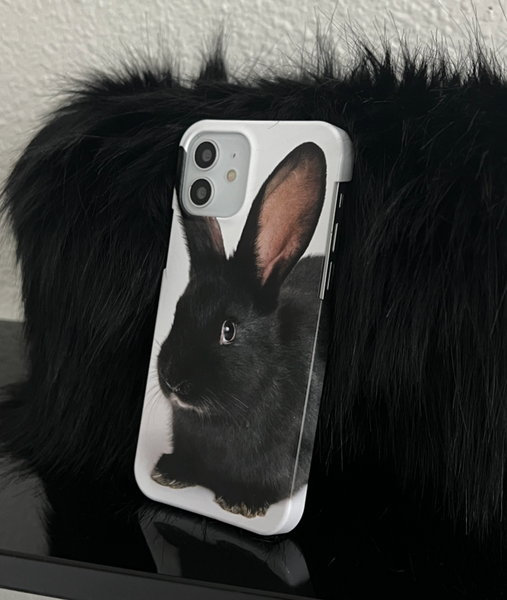 [monguroom] Black Rabbit Phone Case
