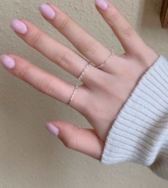 [aube n berry] 925Silver Lace Layered Ring Collection