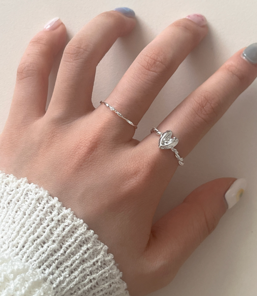 [aube n berry] 925Silver Lace Layered Ring Collection