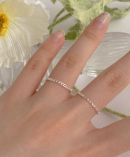 [aube n berry] 925 Silver Lake Layered Ring Collection