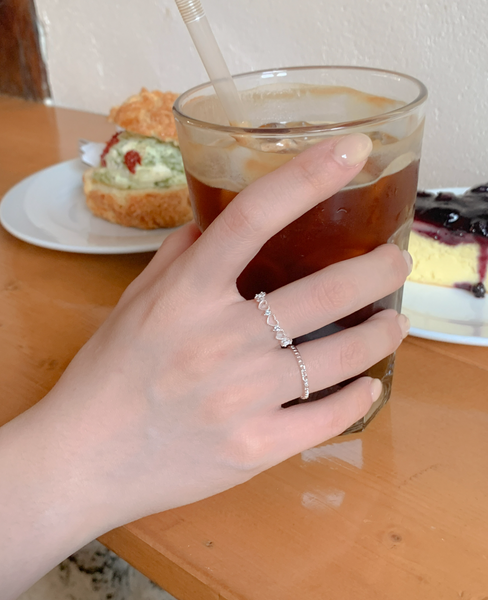 [aube n berry] 925 Silver Lake Layered Ring Collection