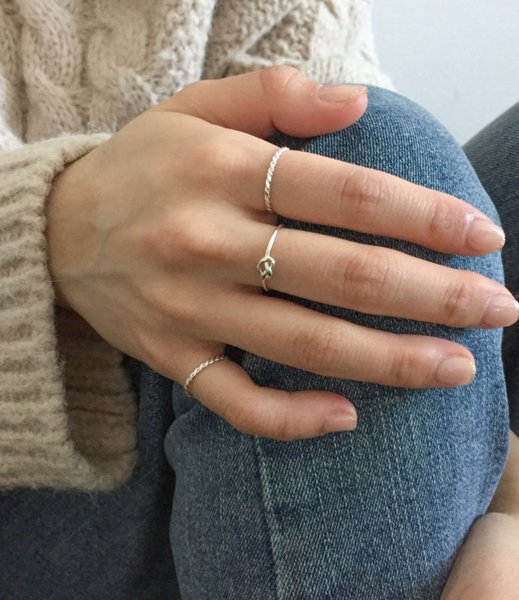 [DUNGEUREON] 925 Silver Bandy Heart Ring