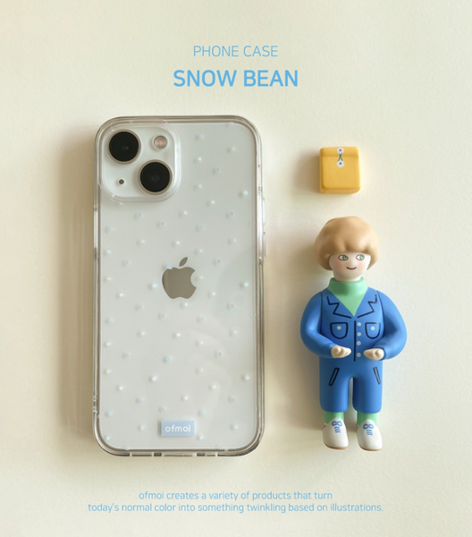 [ofmoi] Snow Bean Clear Phone Case