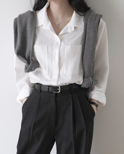 [SLOWAND] Match Spring Pocket Shirt