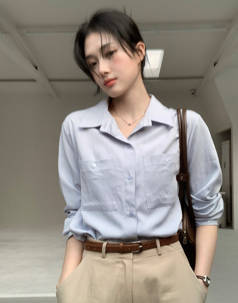 [SLOWAND] Match Spring Pocket Shirt