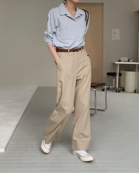 [SLOWAND] Match Spring Pocket Shirt