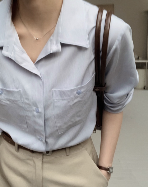 [SLOWAND] Match Spring Pocket Shirt