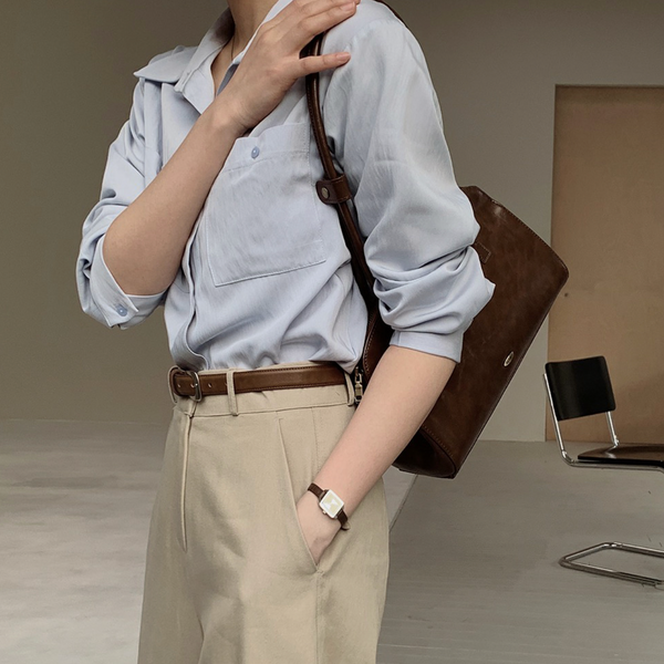 [SLOWAND] Match Spring Pocket Shirt