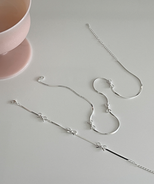 [ATTHEROOM] Silver925 Alice Ribbon Necklace