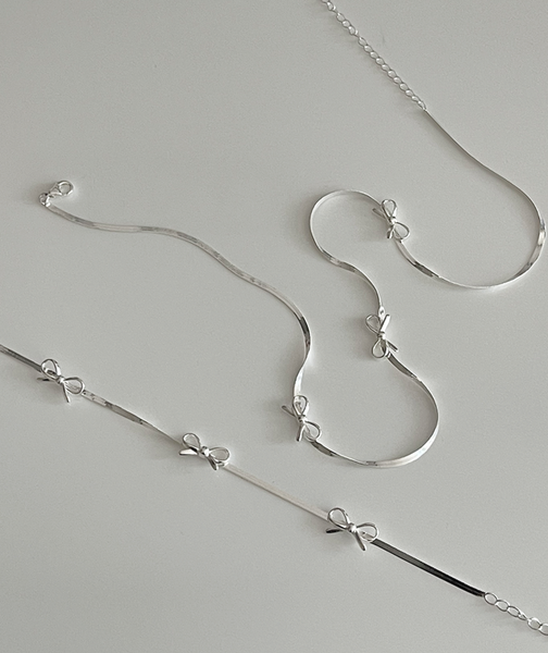 [ATTHEROOM] Silver925 Alice Ribbon Necklace