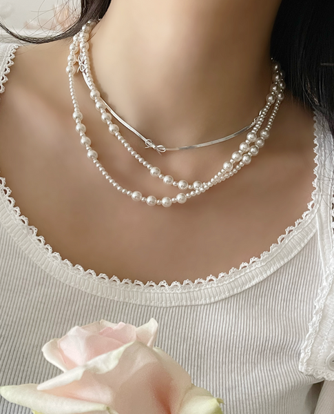 [ATTHEROOM] Silver925 Alice Ribbon Necklace