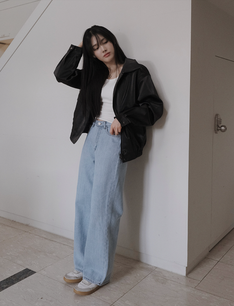 [SLOWAND] # SLOWMADE Spring Air Long Fit Denim Pants