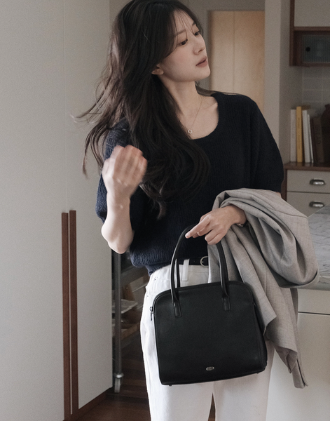 [SLOWAND] # LENTO Classic Leather Tote Bag