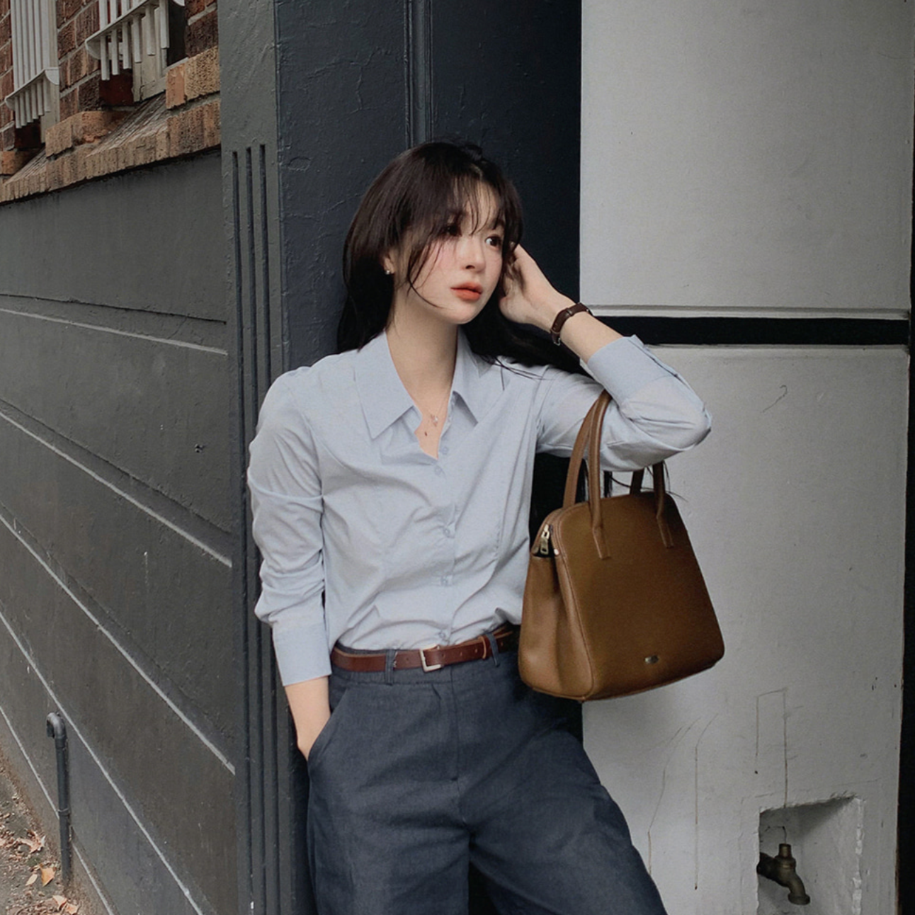 [SLOWAND] # LENTO Classic Leather Tote Bag