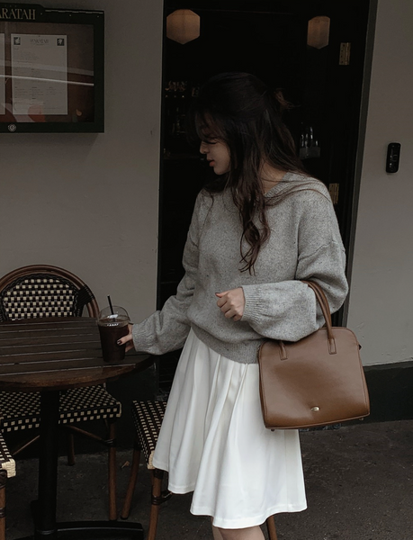 [SLOWAND] # LENTO Classic Leather Tote Bag