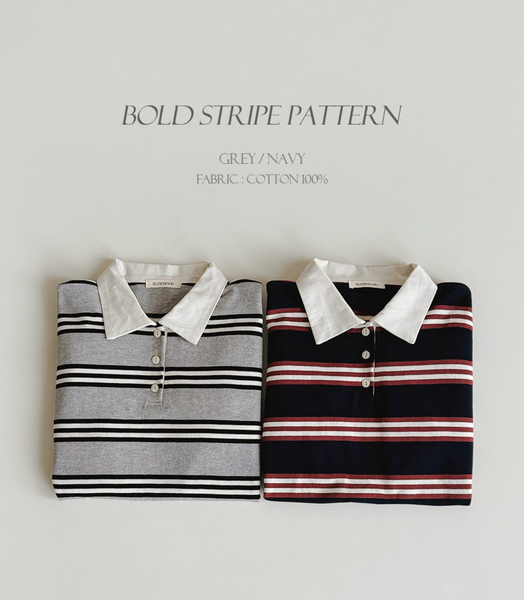 [SLOWAND] # SLOWMADE Catch Stripe Pique T-shirt