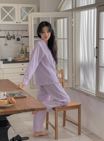 [Juuneedu] Plan Gingham Checkered Pajama Set