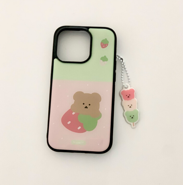 [chanibear] Pink Strawberry Phone Case