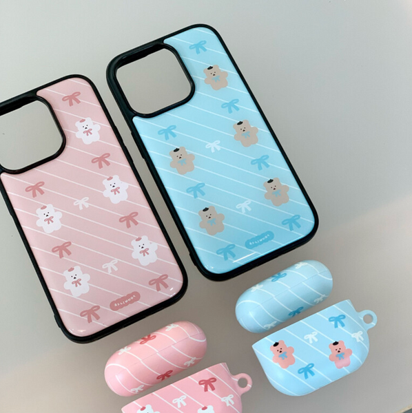 [chanibear] Ribbon Bear Phone Case