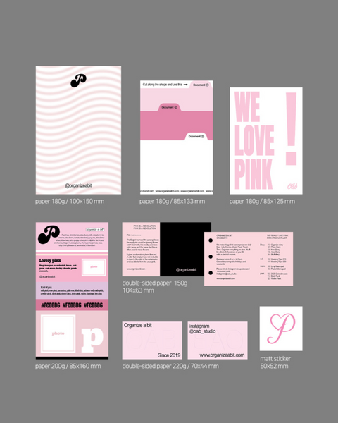 [oab studio] Tone Pack Pink Sticker Pack