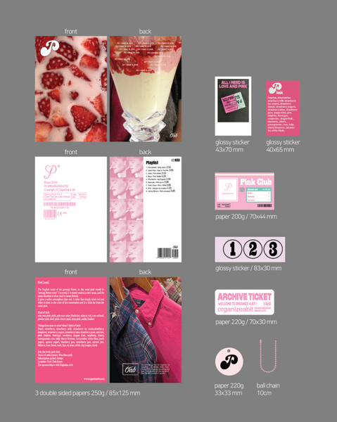 [oab studio] Tone Pack Pink Sticker Pack