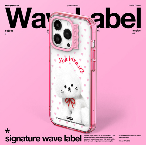 [earp earp] Wave Label Valentine Love ChiChi Clear Phone Case / MagSafe Phone Case