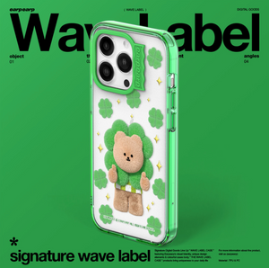 [earp earp] Wave Label Clover Covy Clear Phone Case / MagSafe Phone Case
