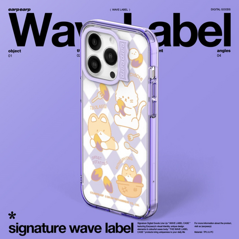[earp earp] Wave Label Sweet Potato ChiChi Clear Phone Case / MagSafe Phone Case