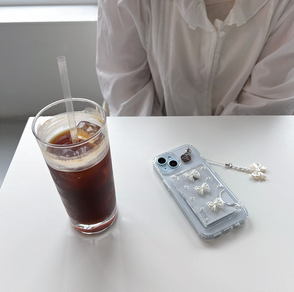 [Peakdrawing] Mini Lovely Ribbon Card Slot Jelly Hard Case Set
