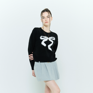 [LARTIGENT] L6 RIBBON MIX KNIT(BLACK)