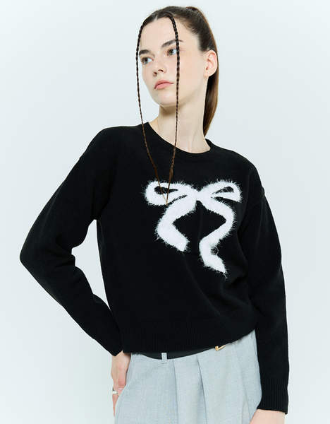 [LARTIGENT] L6 RIBBON MIX KNIT(BLACK)