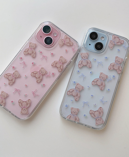 [Romantic Mood] Flower Clear Hard Phone Case