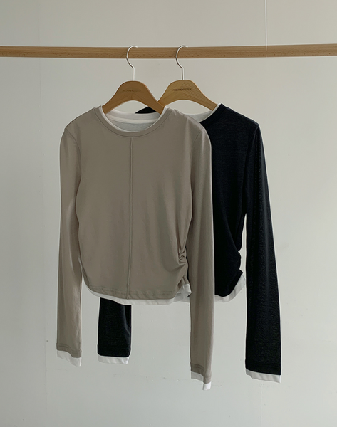 [FROM HEAD TO TOE] *Lovefrom* Leanto Layered T-shirt