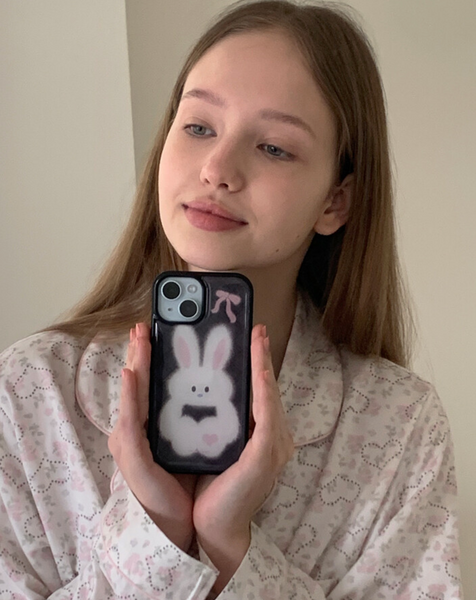 [muse mood] Heart Bunny Epoxy Phone Case