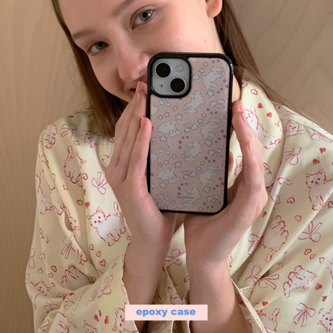 [muse mood] Puppy Love Epoxy Phone Case