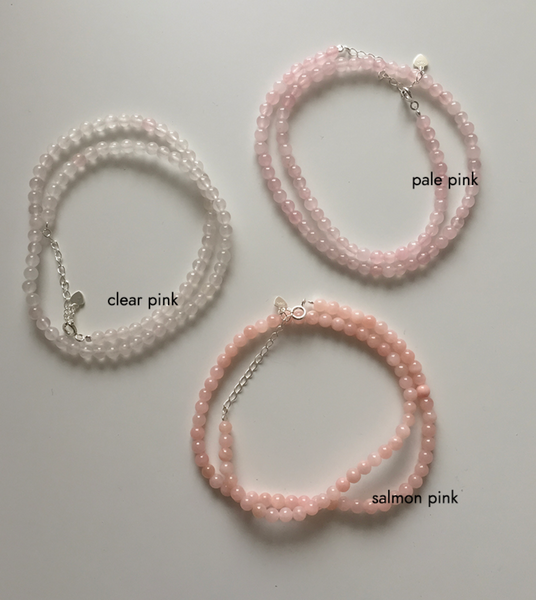 [moat] Pink Ball Necklace (silver925)