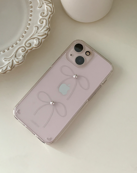 [earliner] Silver Ribbon Jelly Hard Case