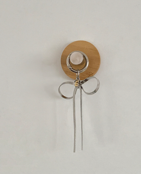 [earliner] Handmade Mini Initial Ribbon Keyring