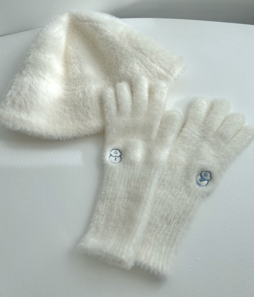 [skyfolio] Cloud Fluffy Knit Gloves