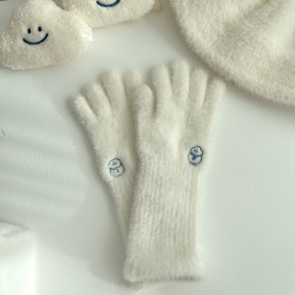 [skyfolio] Cloud Fluffy Knit Gloves