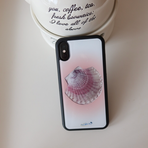 [neblinoso] Pink Shell Glass Epoxy Phone Case