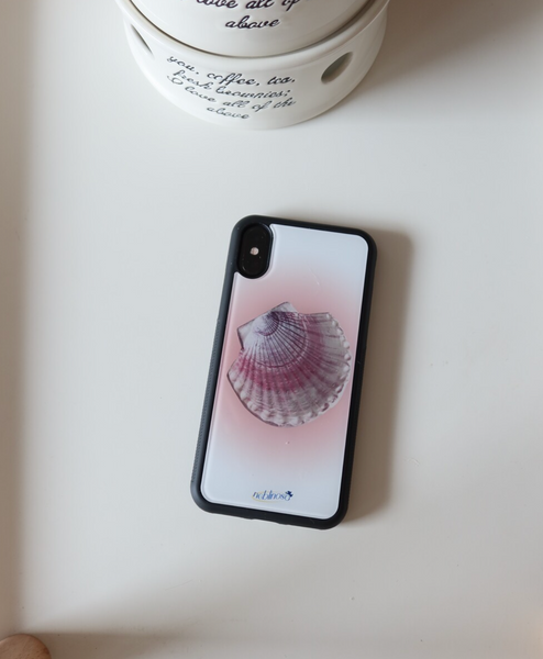 [neblinoso] Pink Shell Glass Epoxy Phone Case