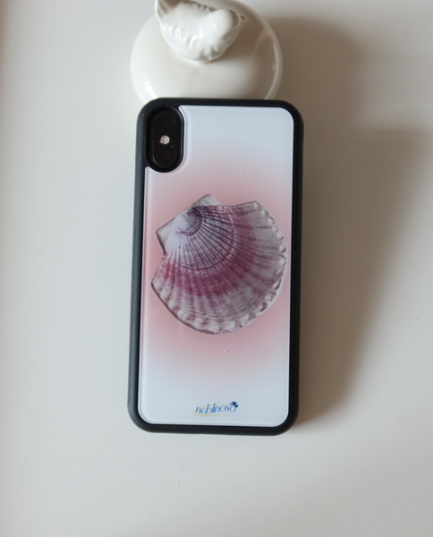 [neblinoso] Pink Shell Glass Epoxy Phone Case