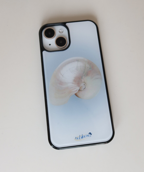 [neblinoso] White Shell Glass Epoxy Phone Case