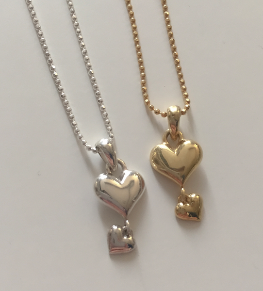 [moat] Double Luv Necklace (silver925)